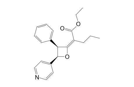cis-2-((E)-1-(Ethoxycarbonyl)butylidene)-4-(pyridine-4-yl)-3-phenyloxetane