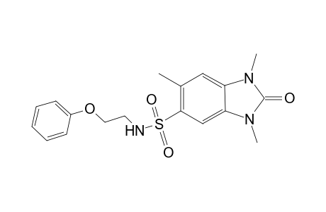 1,3,6-trimethyl-2-oxo-N-(2-phenoxyethyl)-2,3-dihydro-1H-1,3-benzodiazole-5-sulfonamide