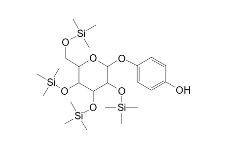 Hydroquinone-b-glucopyranoside, tetra-TMS
