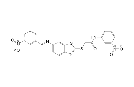 acetamide, N-(3-nitrophenyl)-2-[[6-[[(E)-(3-nitrophenyl)methylidene]amino]-2-benzothiazolyl]thio]-