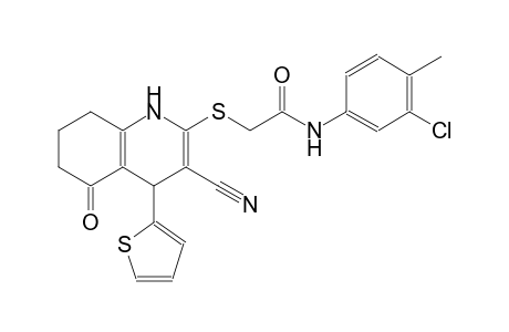 acetamide, N-(3-chloro-4-methylphenyl)-2-[[3-cyano-1,4,5,6,7,8-hexahydro-5-oxo-4-(2-thienyl)-2-quinolinyl]thio]-
