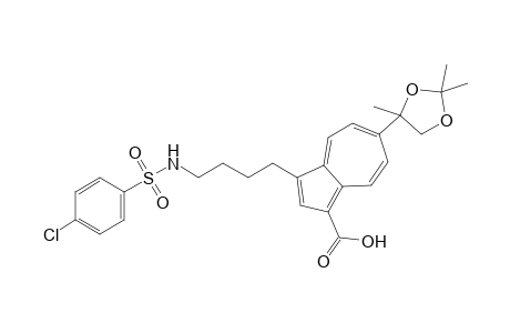 3-[4-(4-Chlorobenzenesulfonylamino)butyl]-6-(2,2,4-trimethyl-1,3-dioxolane-4-yl) azulene-1-carboxylic acid
