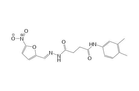 N-(3,4-dimethylphenyl)-4-{(2E)-2-[(5-nitro-2-furyl)methylene]hydrazino}-4-oxobutanamide