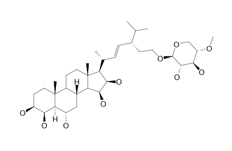 CERTONARDOSIDE_J3;(E)-(24R)-24-(2)-O-BETA-(4-O-METHYL-D-XYLOPYRANOSYL)-24-ETHYL-5-ALPHA-CHOLEST-22-ENE-3-BETA,4-BETA,6-ALPHA,15-BETA,16-BETA,24(2)