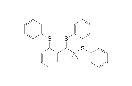 (Z)-(5RS,6RS)-5,7-Dimethyl-4,6,7-tris(phenylthio)oct-2-ene