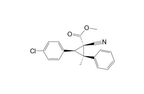 Cyclopropanecarboxylic acid, 3-(4-chlorophenyl)-1-cyano-2-methyl-2-phenyl-, methyl ester, (1.alpha.,2.beta.,3.beta.)-
