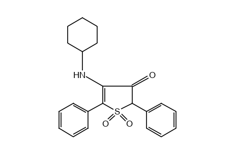 4-(cyclohexylamino)-2,5-diphenyl-3(2H)-thiophenone, 1,1-dioxide