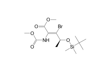 (4S)-Methyl 3-Bromo-4-[(tert-butyldimethylsilyl)oxy]-2-[N-(methoxycarbonyl)amino]-2-pentenoate