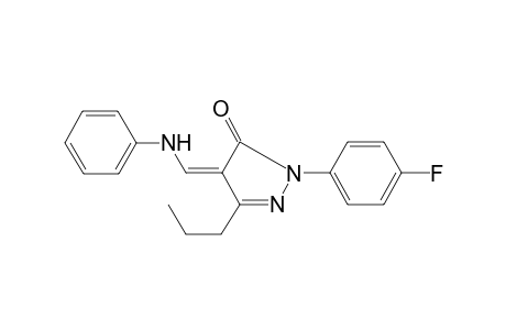 (4Z)-2-(4-fluorophenyl)-4-(phenylazanylmethylidene)-5-propyl-pyrazol-3-one