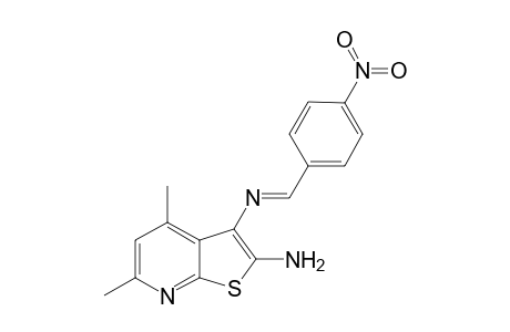 4,6-Dimethyl-n~3~-[(4-nitrophenyl)methylidene]thieno[2,3-b]pyridine-2,3-diamine