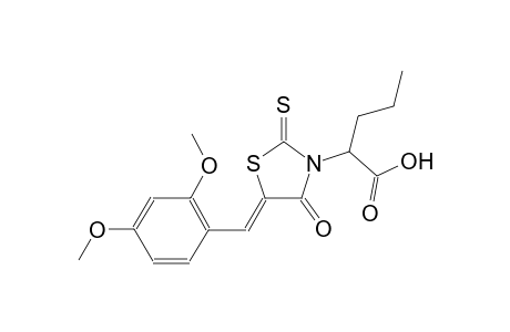 2-[(5Z)-5-(2,4-dimethoxybenzylidene)-4-oxo-2-thioxo-1,3-thiazolidin-3-yl]pentanoic acid