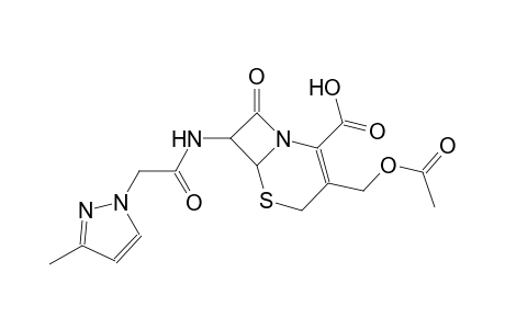 3-[(acetyloxy)methyl]-7-{[(3-methyl-1H-pyrazol-1-yl)acetyl]amino}-8-oxo-5-thia-1-azabicyclo[4.2.0]oct-2-ene-2-carboxylic acid