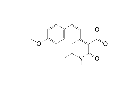 (1E)-1-[(4-methoxyphenyl)methylene]-6-methyl-5H-furo[3,4-c]pyridine-3,4-dione