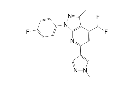 1H-pyrazolo[3,4-b]pyridine, 4-(difluoromethyl)-1-(4-fluorophenyl)-3-methyl-6-(1-methyl-1H-pyrazol-4-yl)-