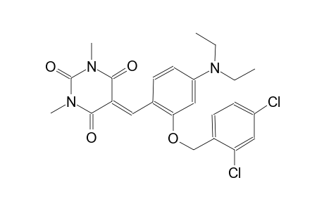 2,4,6(1H,3H,5H)-pyrimidinetrione, 5-[[2-[(2,4-dichlorophenyl)methoxy]-4-(diethylamino)phenyl]methylene]-1,3-dimethyl-