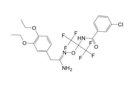 N-[1-[[1-amino-2-(3,4-diethoxyphenyl)ethylidene]amino]oxy-2,2,2-trifluoro-1-(trifluoromethyl)ethyl]-3-chloro-benzamide
