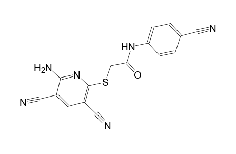 2-[(6-amino-3,5-dicyano-2-pyridinyl)sulfanyl]-N-(4-cyanophenyl)acetamide