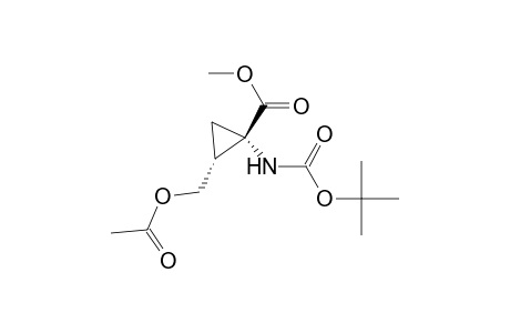 Cyclopropanecarboxylic acid, 2-[(acetyloxy)methyl]-1-[[(1,1-dimethylethoxy)carbonyl]amino]-, methyl ester, (1S-cis)-