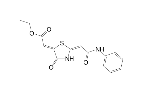 (2Z)-2-[(2E)-2-(2-anilino-2-keto-ethylidene)-4-keto-thiazolidin-5-ylidene]acetic acid ethyl ester