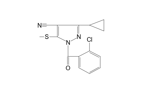 1-(o-chlorobenzoyl)-3-cyclopropyl-5-(methylthio)pyrazole-4-carbonitrile