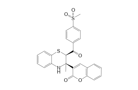 cis-3-{3,4-Dihydro-3-methyl-2-[4-(methylsulfonyl)benzoyl]-2H-1,4-benzothiazin-3-yl}-2H-1-benzopyran-2-one