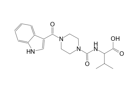 butanoic acid, 2-[[[4-(1H-indol-3-ylcarbonyl)-1-piperazinyl]carbonyl]amino]-3-methyl-, (2S)-