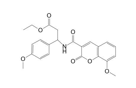 3-[(2-keto-8-methoxy-chromene-3-carbonyl)amino]-3-(4-methoxyphenyl)propionic acid ethyl ester