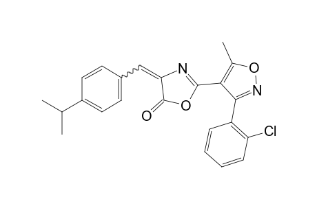 2-[3-(o-chlorophenyl)-5-methyl-4-isoxazolyl]-4-(p-isopropylbenzylidene)-2-oxazolin-5-one