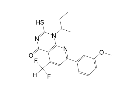 pyrido[2,3-d]pyrimidin-4(1H)-one, 5-(difluoromethyl)-2-mercapto-7-(3-methoxyphenyl)-1-(1-methylpropyl)-