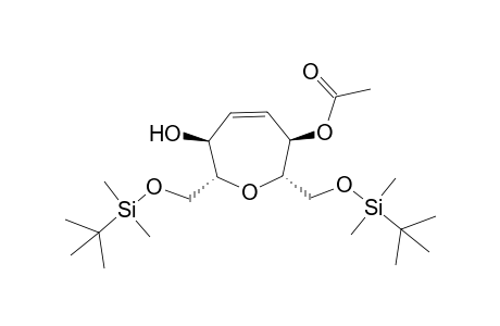 (2S,3R,6S,7R)-3-Acetoxy-6-hydroxy-2,7-bis[(tert-butyldimethylsiloxy)methyl]-4,5-didehydrooxepane