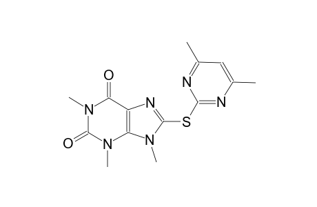 1H-purine-2,6-dione, 8-[(4,6-dimethyl-2-pyrimidinyl)thio]-3,9-dihydro-1,3,9-trimethyl-