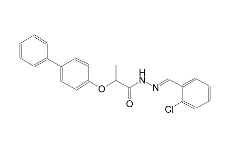 propanoic acid, 2-([1,1'-biphenyl]-4-yloxy)-, 2-[(E)-(2-chlorophenyl)methylidene]hydrazide
