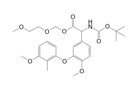 3-([2-Methyl-3-methoxyphenyl)oxy]-N-(tert-butoxycarbonyl)-(R)-4-methoxyphenylglycine (Methoxyethoxy)methyl Ester