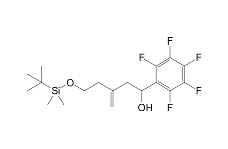 5-(tert-Butyldimethylsilyloxy)-3-methylene-1-(pentafluorophenyl)-pentan-1-ol