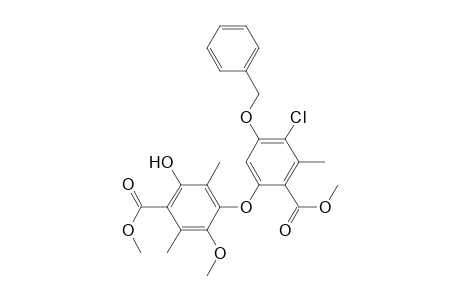 4-(4-chloro-2-methoxycarbonyl-3-methyl-5-phenylmethoxyphenoxy)-2-hydroxy-5-methoxy-3,6-dimethylbenzoic acid methyl ester