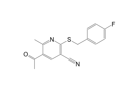 3-pyridinecarbonitrile, 5-acetyl-2-[[(4-fluorophenyl)methyl]thio]-6-methyl-