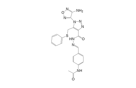 N-(4-{(E)-[2-({1-(4-amino-1,2,5-oxadiazol-3-yl)-5-[(phenylsulfanyl)methyl]-1H-1,2,3-triazol-4-yl}carbonyl)hydrazono]methyl}phenyl)acetamide