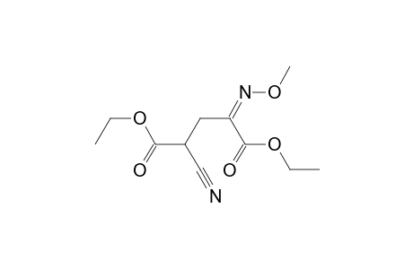 Pentanedioic acid, 2-cyano-4-(methoxyimino)-, diethyl ester, (.+-.)-