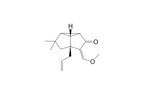 (4aR,4bR)-4a-Allyl-1-[1-methoxy-meth-(Z)-ylidene]-3,3-dimethyl-hexahydro-cyclopropa[cd]pentalen-2-one