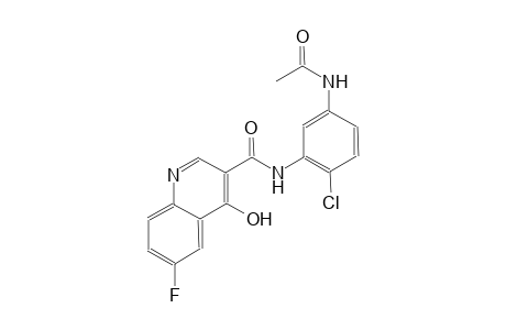 3-quinolinecarboxamide, N-[5-(acetylamino)-2-chlorophenyl]-6-fluoro-4-hydroxy-