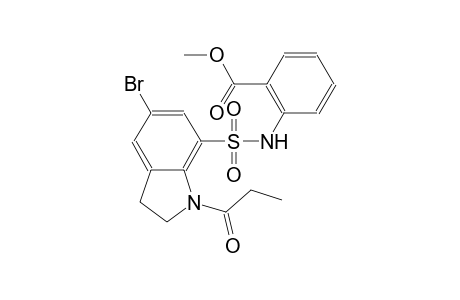 benzoic acid, 2-[[[5-bromo-2,3-dihydro-1-(1-oxopropyl)-1H-indol-7-yl]sulfonyl]amino]-, methyl ester