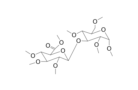 Methyl-2,4,6-tri-O-methyl-3-O-(methylester-2,3,4-tri-O-methyl.beta.d-glucopyranuronic acid).alpha.d-glucopyranoside