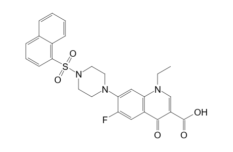 1-Ethyl-6-fluoro-7-(4-(naphthalen-1-ylsulfonyl)piperazin-1-yl)-4-oxo-1,4-dihydroquinoline-3-carboxylic acid