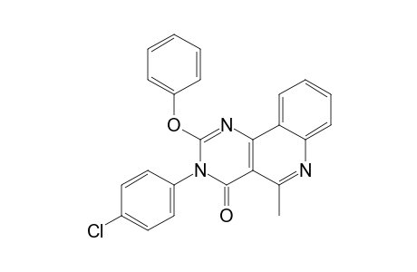 3-(4-CHLOROPHENYL)-5-METHYL-2-PHENOXY-PYRIMIDO-[5,4-C]-QUINOLIN-4(3H)-ONE