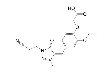 (4-{(Z)-[1-(2-cyanoethyl)-3-methyl-5-oxo-1,5-dihydro-4H-pyrazol-4-ylidene]methyl}-2-ethoxyphenoxy)acetic acid