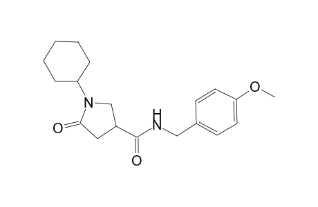 Pyrrolidine-3-carboxamide, 1-cyclohexyl-N-(4-methoxybenzyl)-5-oxo-