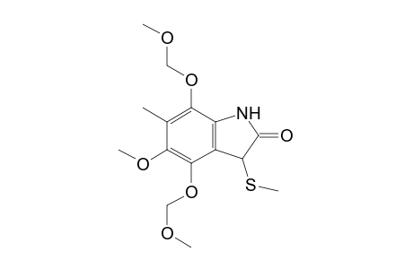 2H-Indol-2-one, 1,3-dihydro-5-methoxy-4,7-bis(methoxymethoxy)-6-methyl-3-(methylthio)-