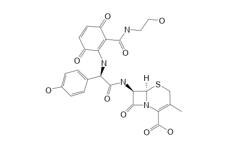 6-[2-[2-(2-HYDROXYETHYLCARBAMOYL)-3,6-DIOXOCYCLOHEXA-1,4-DIENYLAMINO]-2-(4-HYDROXYPHENYL)-ACETYLAMINO]-CEPHALOSPORANIC-ACID