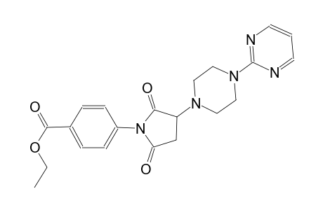 ethyl 4-{2,5-dioxo-3-[4-(2-pyrimidinyl)-1-piperazinyl]-1-pyrrolidinyl}benzoate