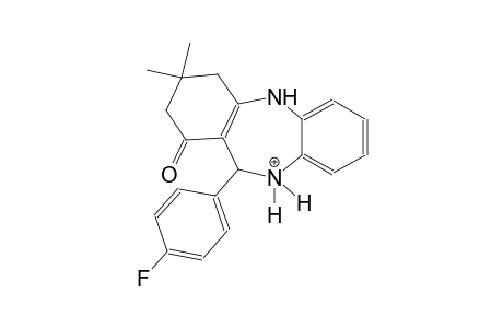 11-(4-fluorophenyl)-3,3-dimethyl-1-oxo-2,3,4,5,10,11-hexahydro-1H-dibenzo[b,e][1,4]diazepin-10-ium